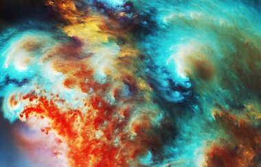 Soyut fraktal desen ve şekiller. Sonsuz evren.