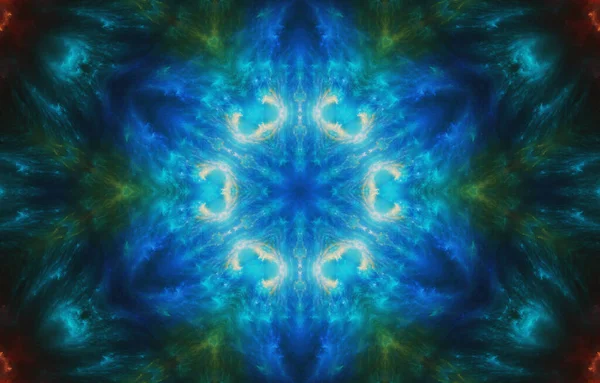 Güzel mandala. Soyut fraktal desenler ve şekiller. Sonsuz evren. Gizemli psikedelik rahatlama kalıbı. Dinamik akışkan doğal formlar. Kutsal geometri.