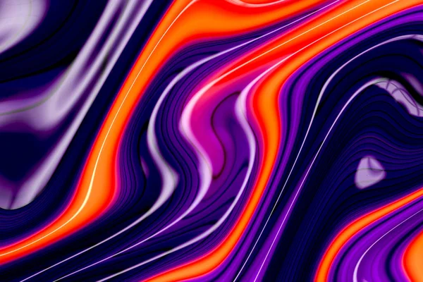 Güzel soyut bir arka plan. Soyut Okyanus Sanatı. Mermer dokusu. Fraktal sanat. Renkli dalgalar. 3B Hazırlama.