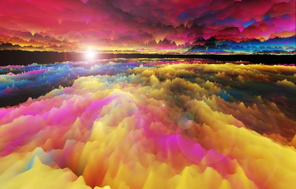 Abstrakte Fraktale Muster Und Formen Unendliches Universum Fraktal Gefärbte Berge — Stockfoto