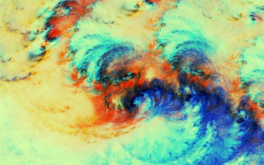 Soyut fraktal desen ve şekiller. Sonsuz evren.