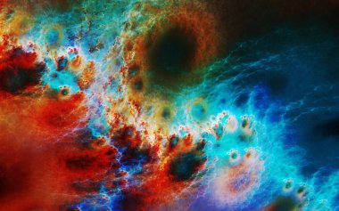 Soyut fraktal desen ve şekiller. Sonsuz evren.