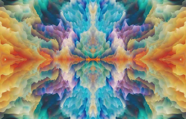 Reflexionen Von Fraktalen Abstrakte Fraktale Muster Und Formen Unendliches Universum — Stockfoto