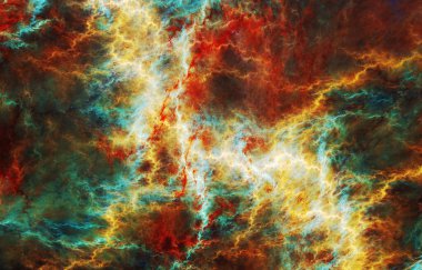 Soyut fraktal desen ve şekiller. Sonsuz evren.