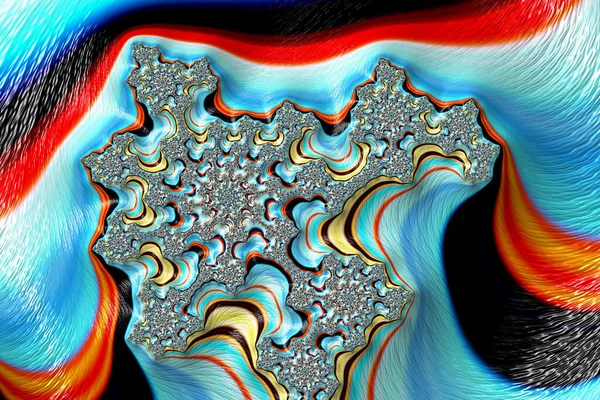 Abstracte Fractal Patronen Vormen Oneindige Universum Mysterieus Psychedelisch Ontspanningspatroon Dynamisch — Stockfoto