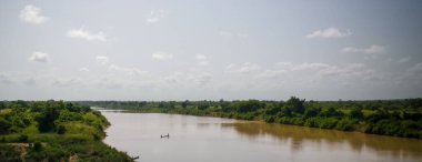 Manzara panorama görünümüne Gana beyaz Volta Nehri