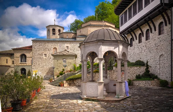 Vista Monasterio Bigorski San Juan Bautista Rostusha Macedonia Del Norte — Foto de Stock