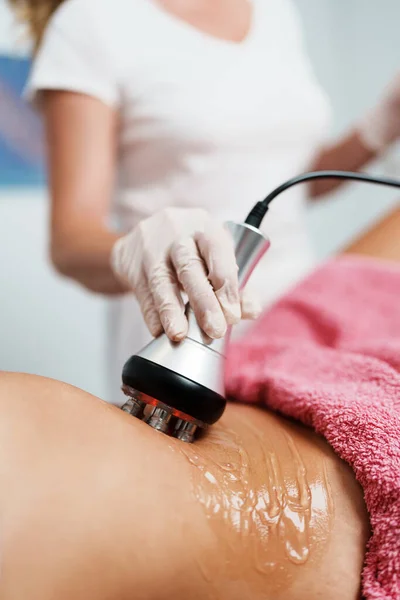 Cavitation RF body treatment and contemporary medicine for health beauty improvement and fat and cellulite removal