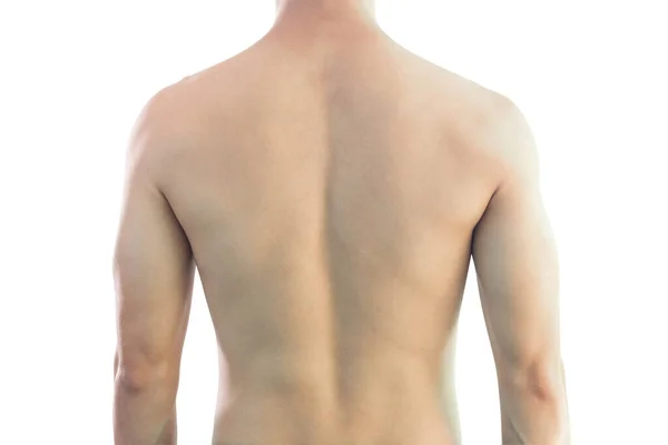 白い背景美容健康的な男性のコンセプトのスキンケア男の裏 — ストック写真