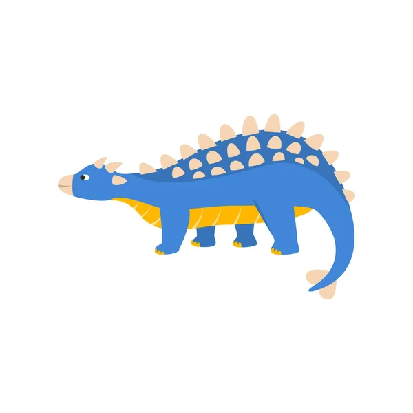 Χαριτωμένο Δεινόσαυρο Κινουμένων Σχεδίων Λευκό Φόντο Εικονογράφηση Διανύσματος — Διανυσματικό Αρχείο