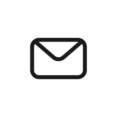 E- posta zarfı ikon vektör illüstrasyonu. satır biçimi İleti veya Posta Kutusu.