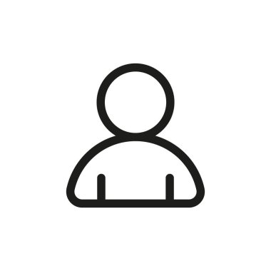 Kullanıcı ya da insan avatar ikonu vektör illüstrasyonu. Satır biçimi İnsanlar ve kişi.