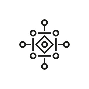 Çerçeve simgesi. Beyaz arkaplan vektörü üzerindeki çerçeve ana hatları