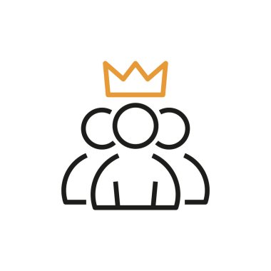 VIP Kullanıcı Müşteri simgesi vektörü. Kişi Profili.