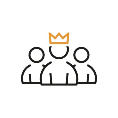 VIP Kullanıcı Müşteri simgesi vektörü. Kişi Profili.