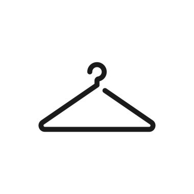 Elbise Askısı Simgesi Vektörü. Çizgi elbise askısı sembolü.