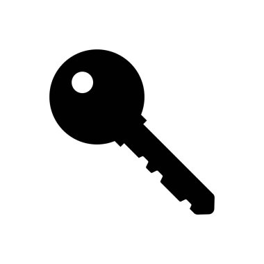 Anahtar Simgesi Vektörü. İşaret simgesini kilitle ya da aç.