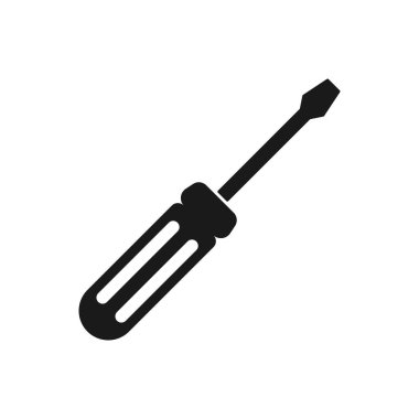 Tornavida simgesi. Ekipman veya Ayarlar simgesi. Vektör illüstrasyonu.