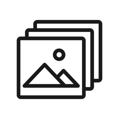 Web sitesi simgesi. Galeri veya resim vektör illüstrasyonu