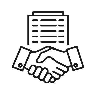 El sıkışma işi, mülk. Ev ya da daire, anlaşma onay simgesi illüstrasyonu