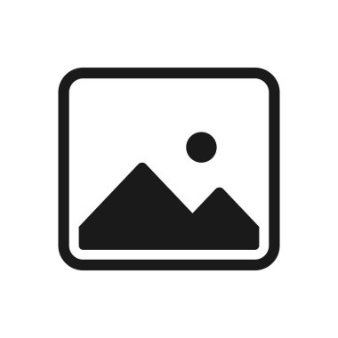 Manzara ikonu. Galeri veya resim vektör illüstrasyonu