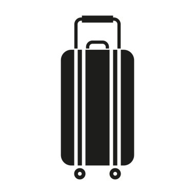 Bagaj, bagaj hattı ikonu, ana hat işareti. Seyahat çantası simgesi vektörü 