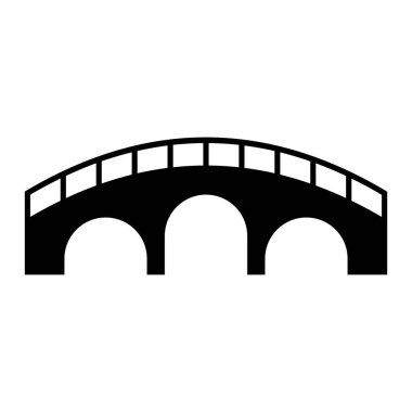 Köprü simgesi. Yer taşıma sembolü. Vektör illüstrasyonu