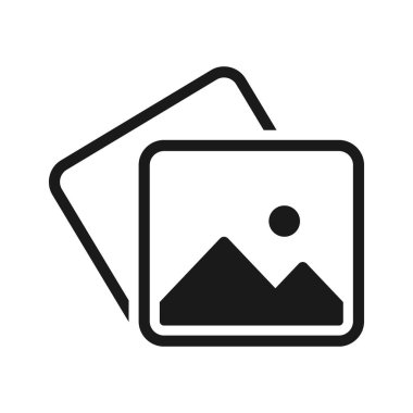 Manzara ikonu. Galeri veya resim vektör illüstrasyonu