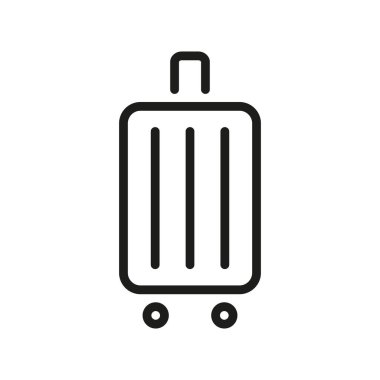 Bagaj, bagaj hattı ikonu, ana hat işareti. Seyahat çantası simgesi vektörü 