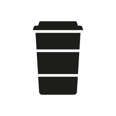 Kahve bardağı ikonu. Sıcak fincan işareti. Taze içecek sembolü. Kalite tasarım elemanı vektör illüstrasyonu.