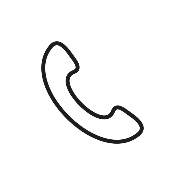 Combiné Appliquer Illustration Vectorielle Icône Appel Style Ligne Téléphone Téléphone — Image vectorielle