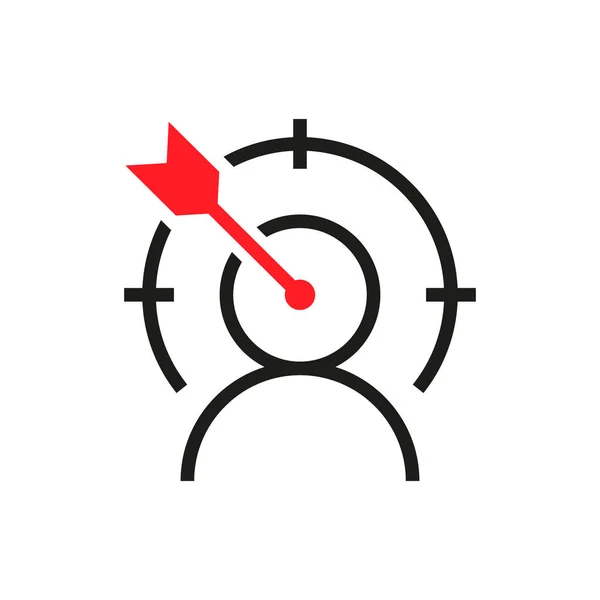 业务目标线图标向量 营销目标战略符号 — 图库矢量图片