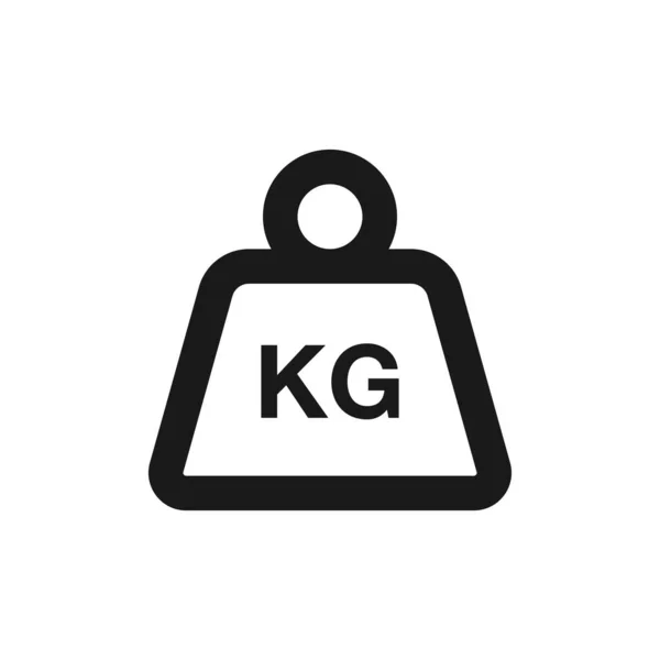 Icono Peso Vector Escala Símbolo Kilogramo — Vector de stock