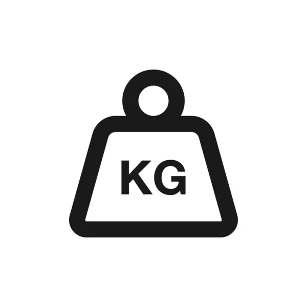 Ağırlık simgesi vektörü. Ölçekle ve Kilogram sembolü.