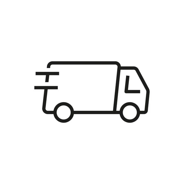 Fast Shipping Delivery Truck Flat Vector Icon — Stock Vector