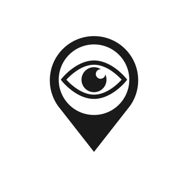 Gps Εικονίδιο Ματιών Σημείο Ματιών Θέση Και Διάνυσμα Χάρτη — Διανυσματικό Αρχείο