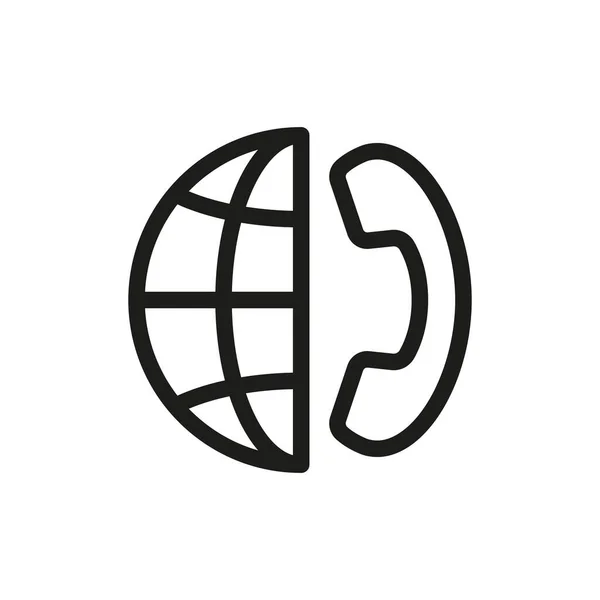 Ikonens Internationella Samtal Vektor För Fjärrsamtal — Stock vektor