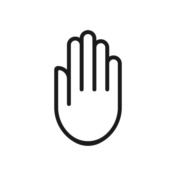 Ручной Значок Линии Контур Векторного Знака Линейный Стиль Человеческая Рука — стоковый вектор