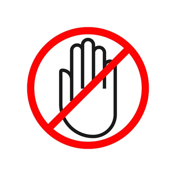 Запрет Трогать Трогать Иконка Вектор — стоковый вектор