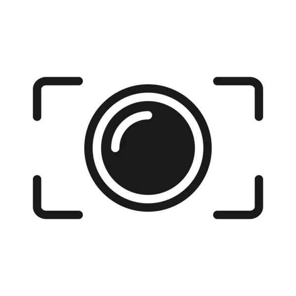 Fotografia Fotocamera Logo Icona Vettoriale Illustrazione — Vettoriale Stock