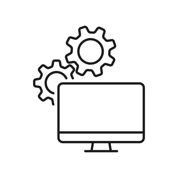 Icona Dell Applicazione Programmazione Del Sito Web Illustrazione Vettoriale Codifica — Vettoriale Stock