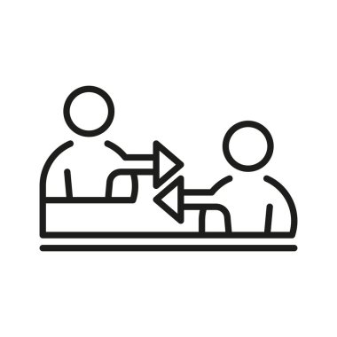 Personel değişimi simgesi. İnsan kaynakları konsepti. Vektör illüstrasyonu