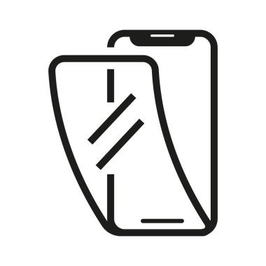 Smartphone vektör illüstrasyonunun Ekran Korunması.