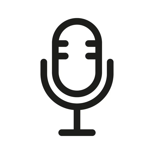 Mikrofon Simgesi Vektörü Mikrofon Stüdyo Sembolü Kaydediliyor — Stok Vektör
