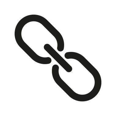 Zincir, halka simgesi. Hiper bağlantı zinciri sembolü. Vektör illüstrasyonu