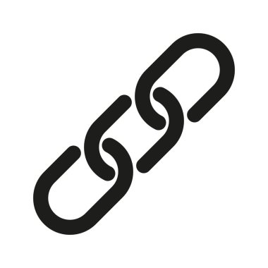 Zincir, halka simgesi. Hiper bağlantı zinciri sembolü. Vektör illüstrasyonu