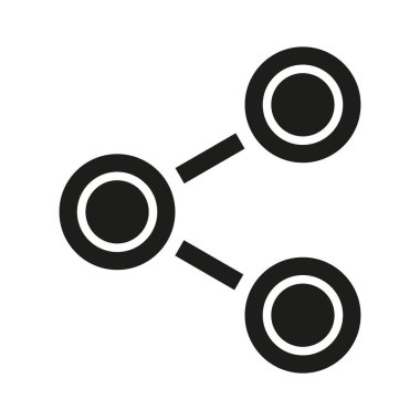 Beyaz arkaplanda izole edilmiş simgeyi paylaş. Paylaş, ağ Vektörü illüstrasyonuName.