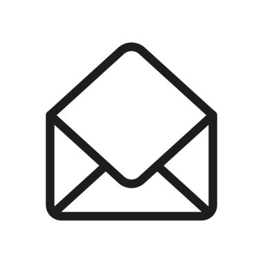 Zarf Açık İleti veya e- posta simgesi. özet vektör illüstrasyonu.