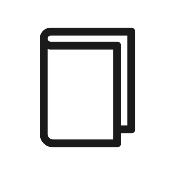 Book Icon Vector Illustration Education Line Icon Vector White Background — Stock Vector