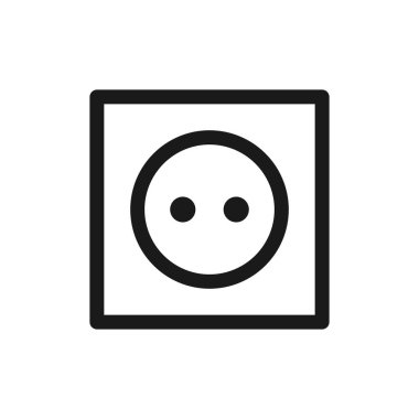 Soket prizinin prizi simgeye takıldı. Priz soketi Vektör İllüstrasyonu